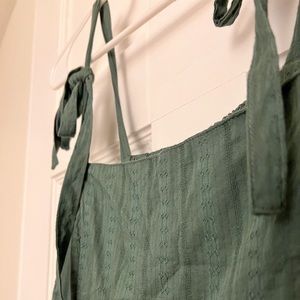 Old Navy Mossy Sage Green Maxi Dress with cute tie straps Size Small